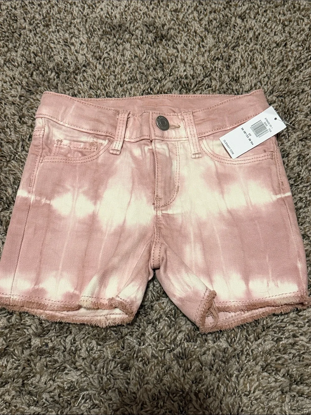 Tie-Dye Denim Shorts for Kids - Orange & Pink (3T Set)